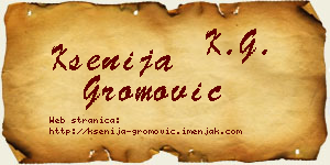 Ksenija Gromović vizit kartica